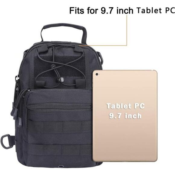 Tactical Sling Backpack Small EDC Bag Military Crossbody Shoulder Pack 7L - Picture 3 of 7